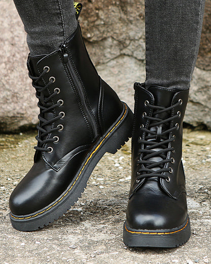 Olivia - Bottines cuir lacets robustes