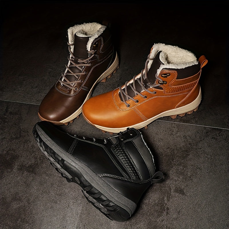 Miroslav - Bottes-d'hiver en cuir vintage - Pour homme stylé