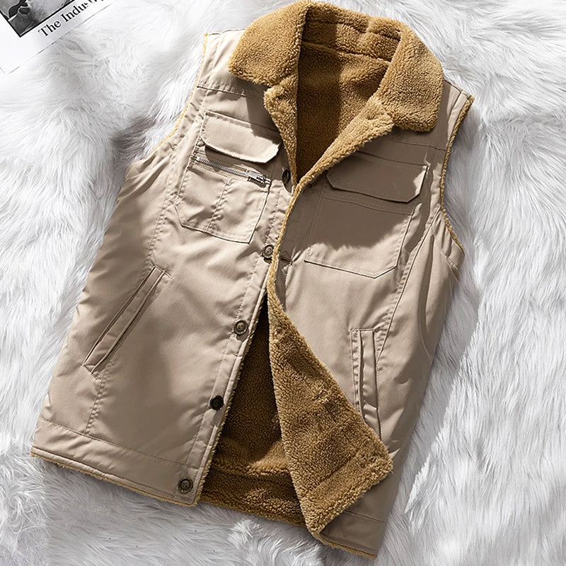 Gerard - Gilet pour homme en laine d'agneau de haute qualité
