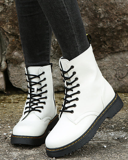 Olivia - Bottines cuir lacets robustes