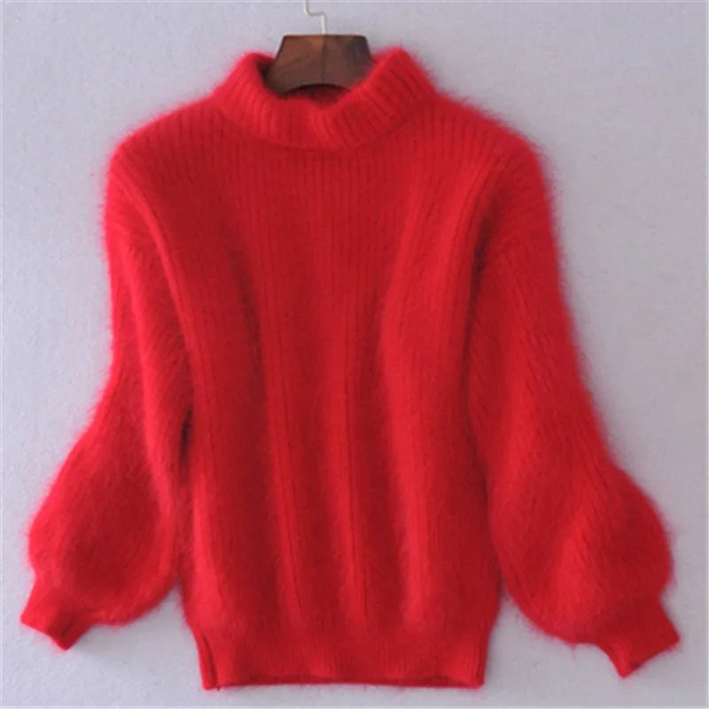 Brenda – Pull rétro style angora