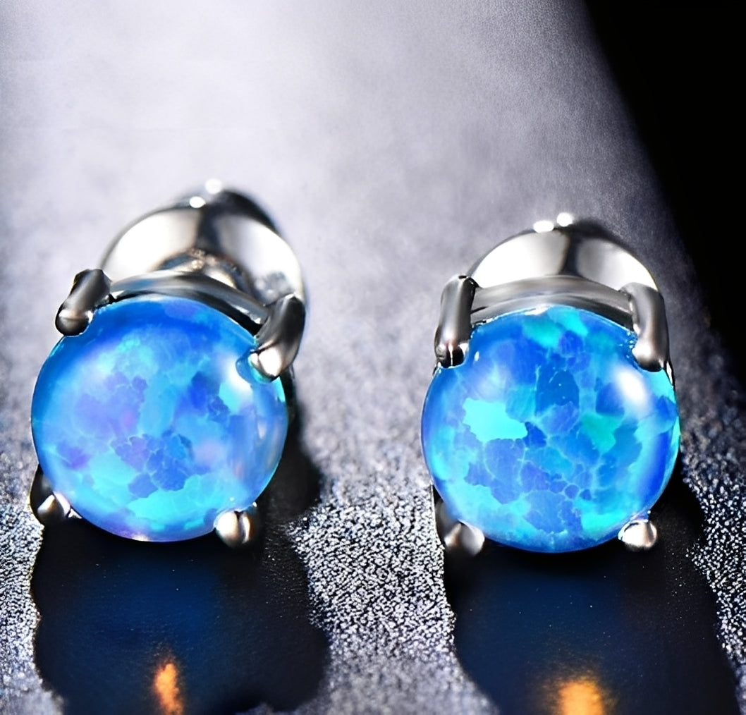 Camille – Boucles d'oreilles élégantes en opale