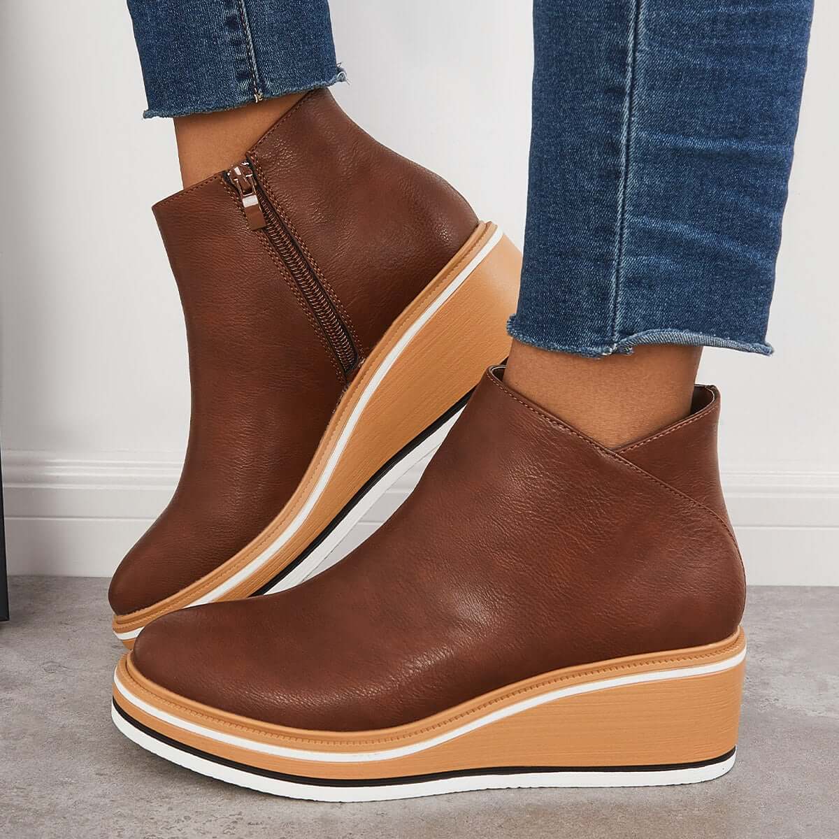 Nikkole - Bottes élégantes à fermeture éclair pour femmes