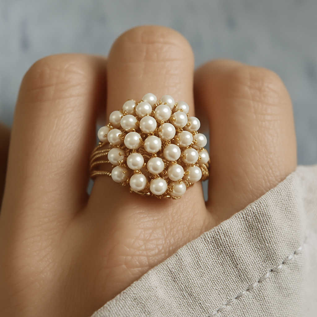 Sharnie – Bague avec perles serties