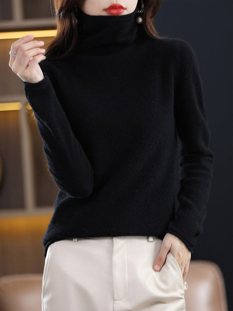 Akainu - Pull Col Roulé en Pure Laine