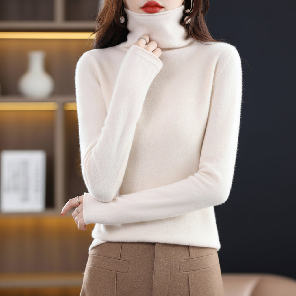 Akainu - Pull Col Roulé en Pure Laine