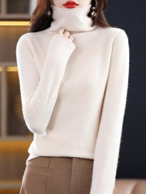 Akainu - Pull Col Roulé en Pure Laine