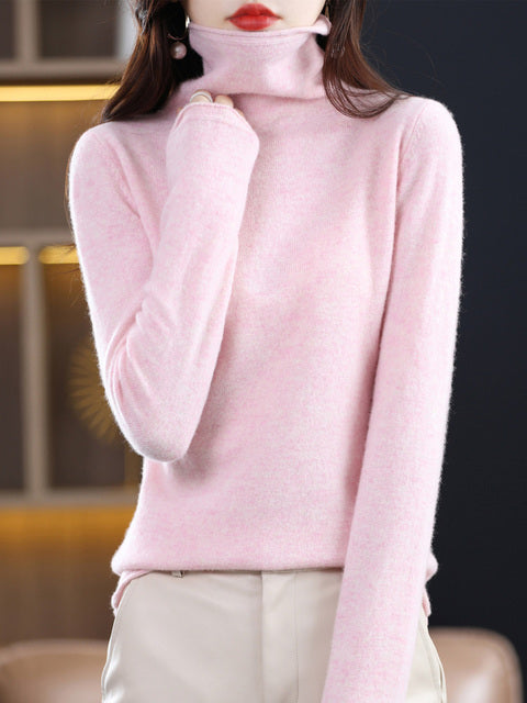 Akainu - Pull Col Roulé en Pure Laine