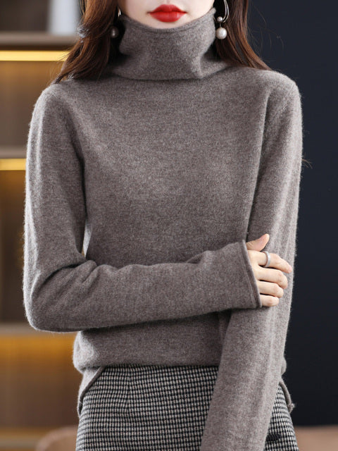 Akainu - Pull Col Roulé en Pure Laine