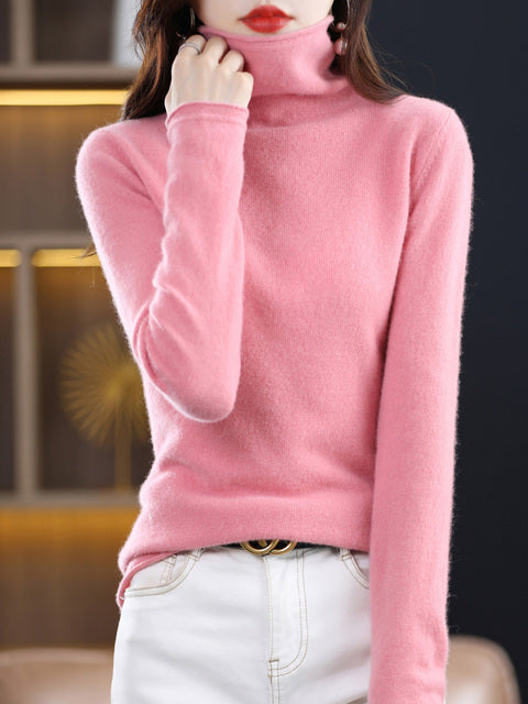 Akainu - Pull Col Roulé en Pure Laine