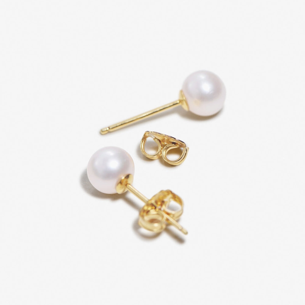 Lucia - Boucles d'oreilles classiques en perles moyennes