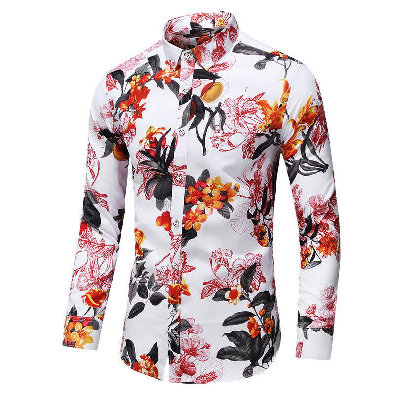 Dexter - Chemise à manches longues imprimée et élégante pour hommes