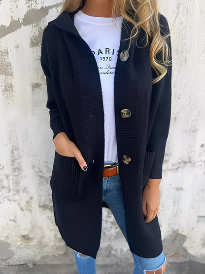 Suzanna - Long cardigan à capuche pour femmes