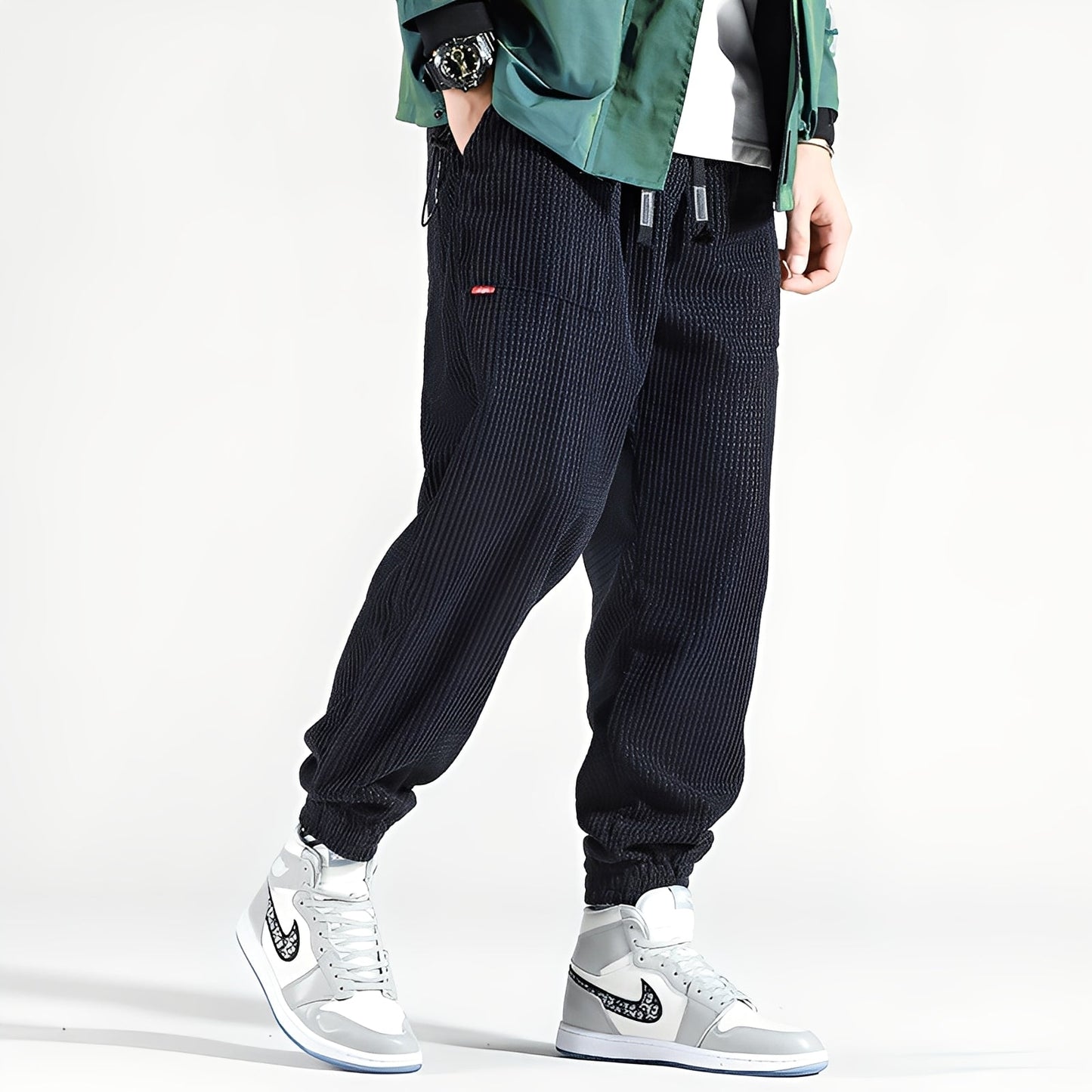 Kodey - Grand pantalon en velours côtelé pour hommes