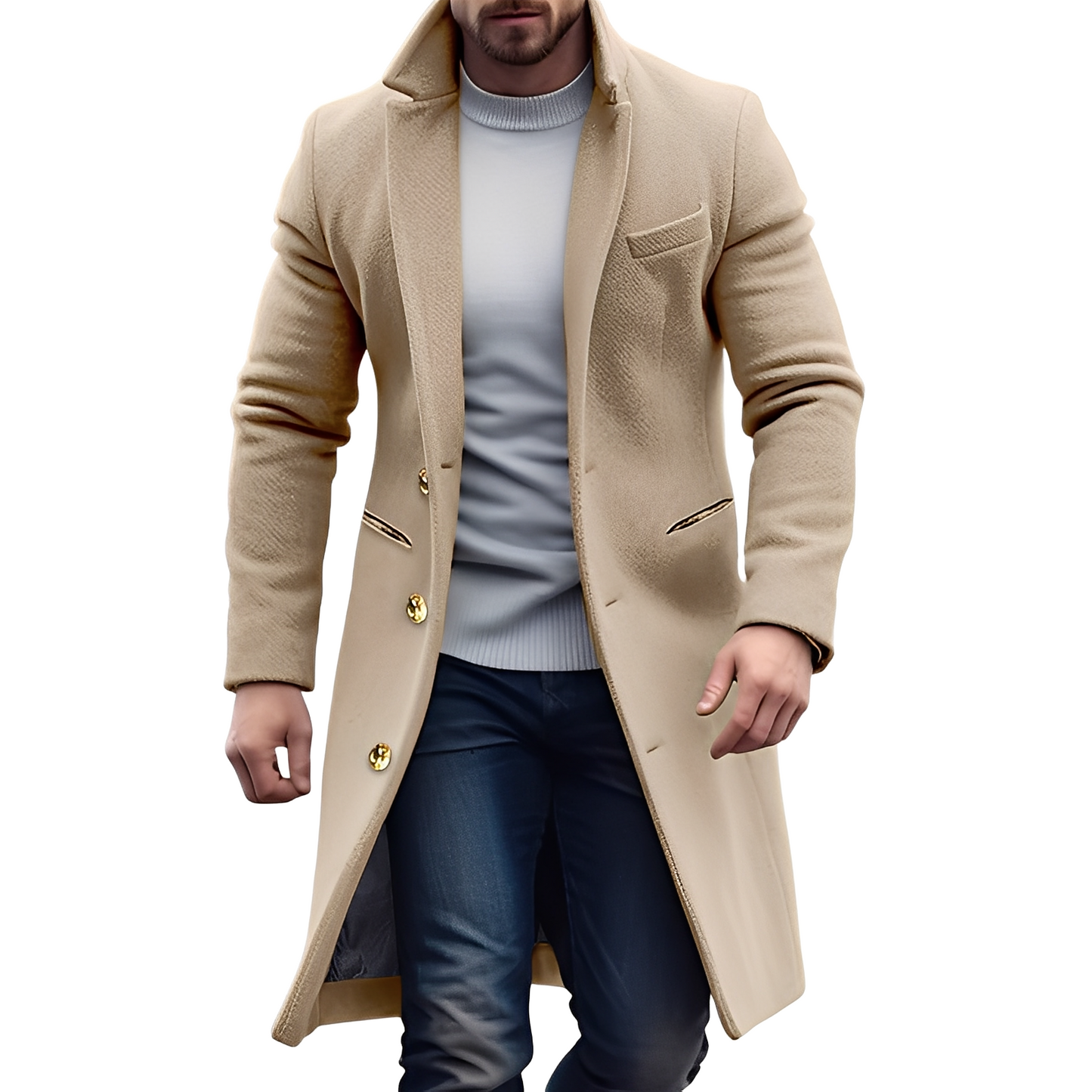 Reilly - Beau manteau pour homme en laine