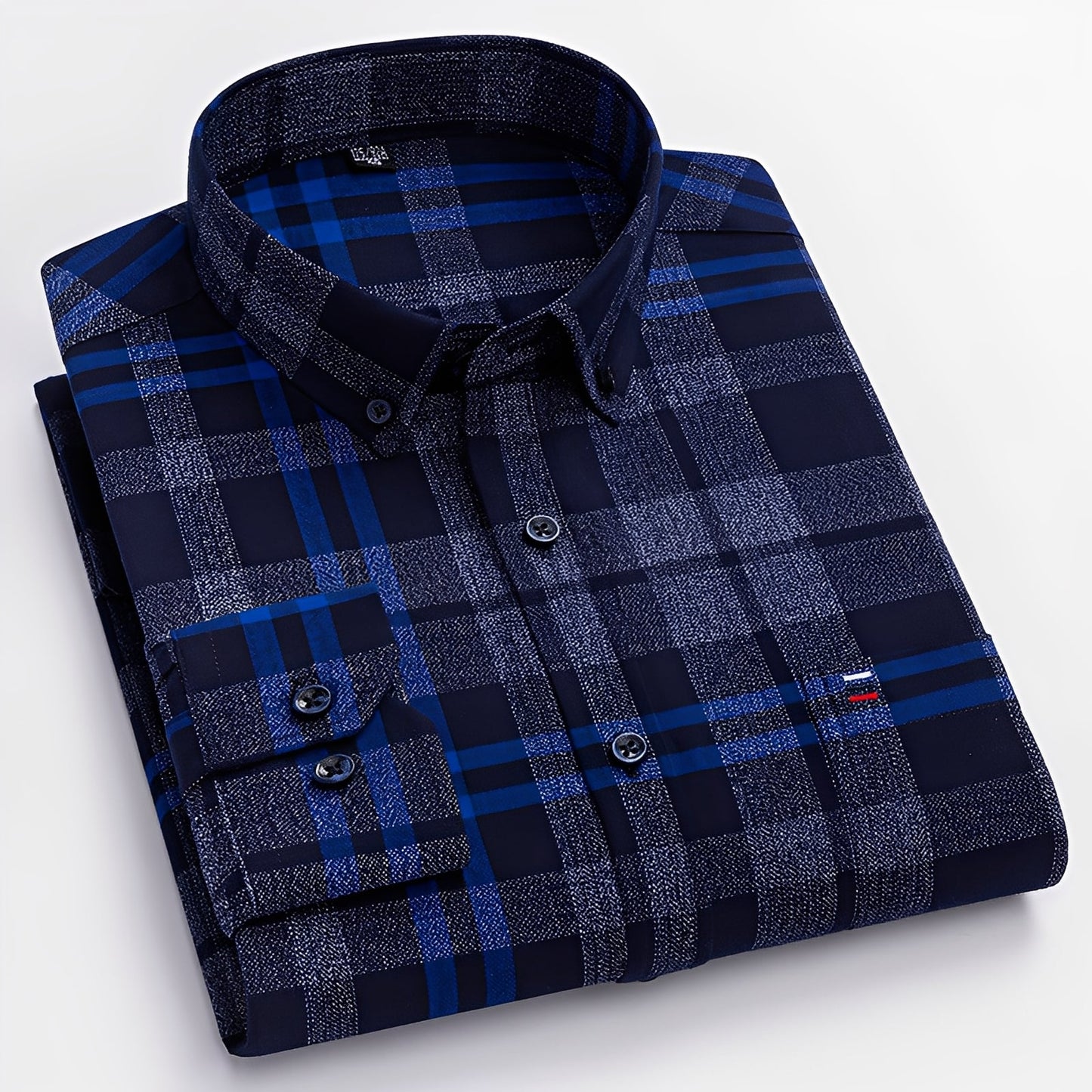 Nikolas - Chemise décontractée pour hommes en coton à carreaux