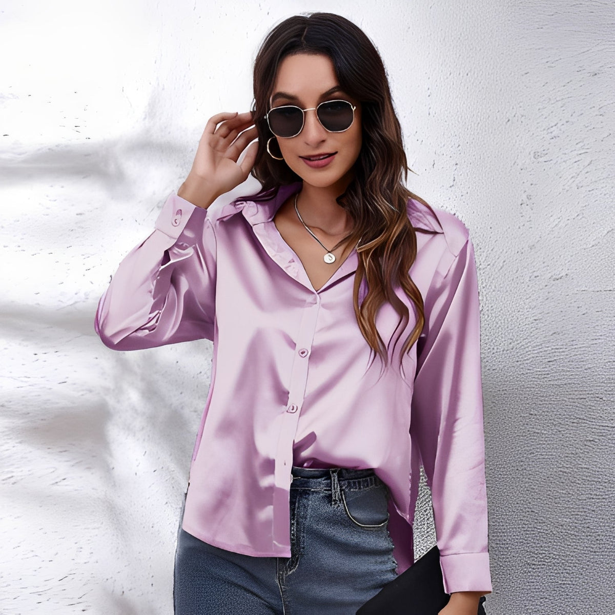 Haylee - Blouse légère et brillante