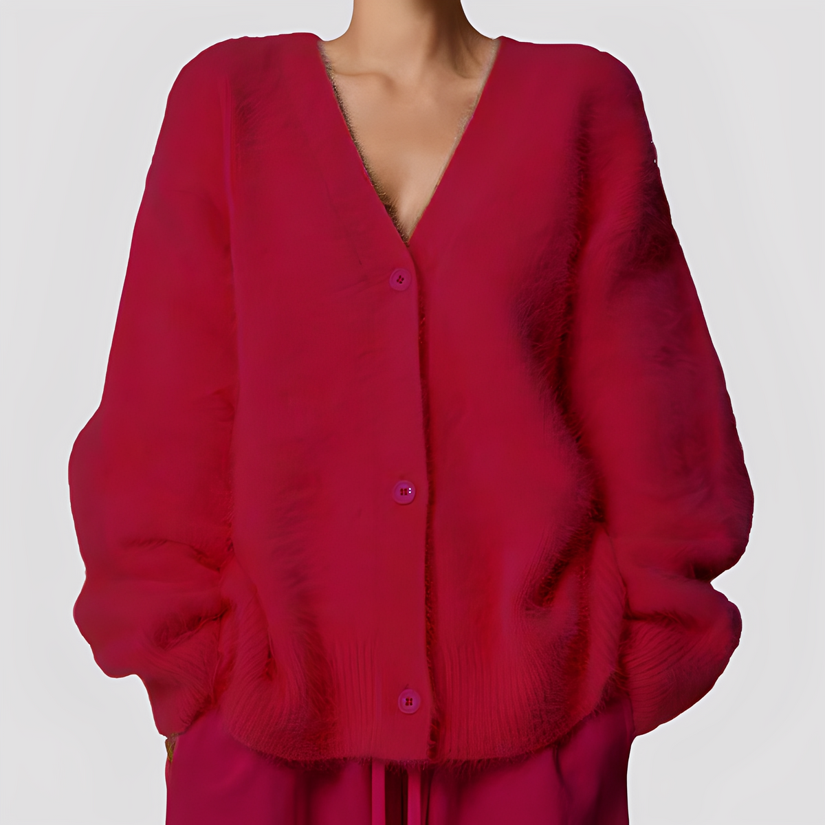 Lavena - Pull confortable avec patte de boutonnage