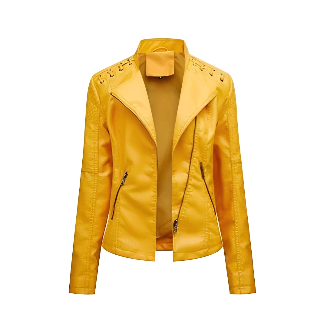 Kortney - Refined leather jacket for women