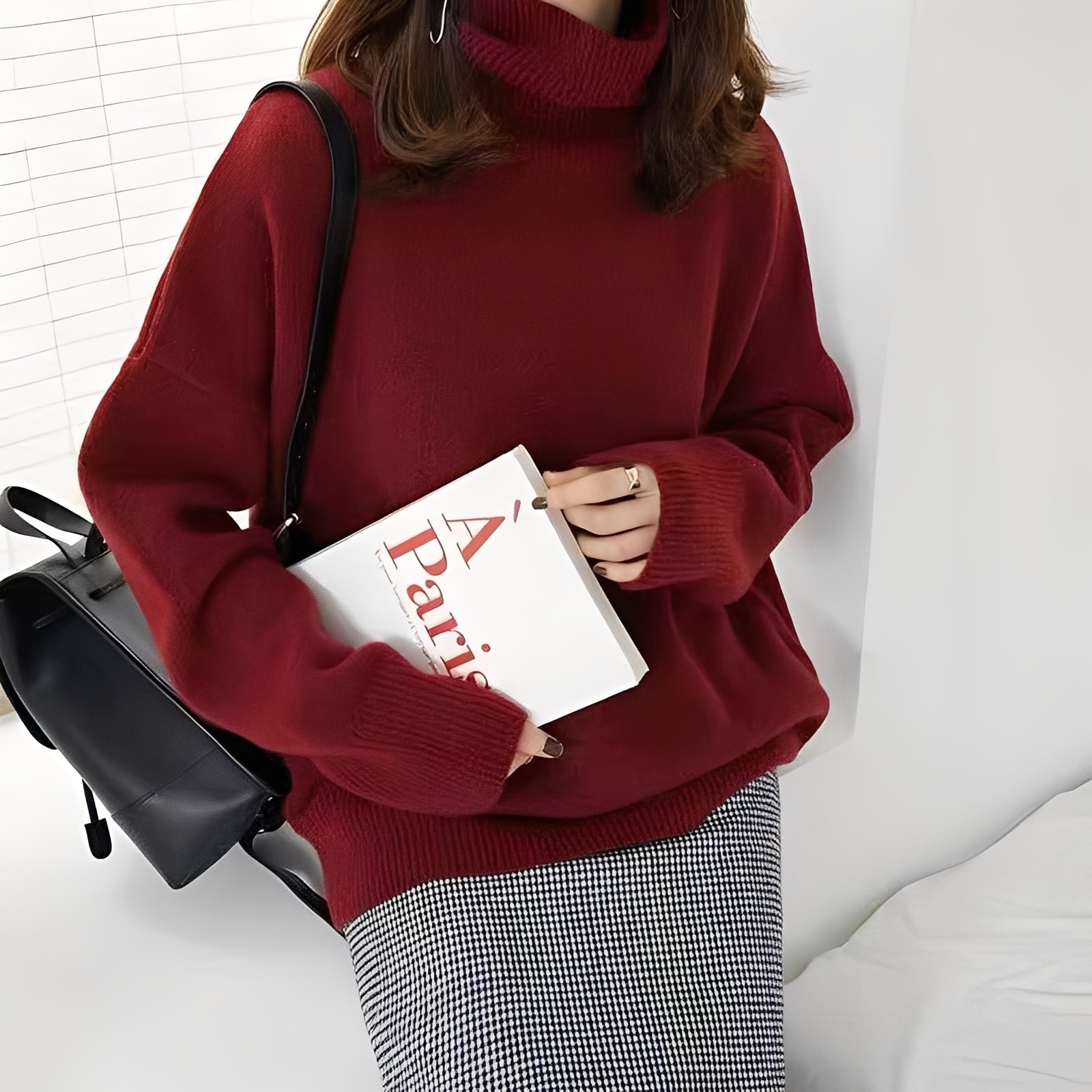 Clementine - Pull décontracté pour femmes avec col roulé
