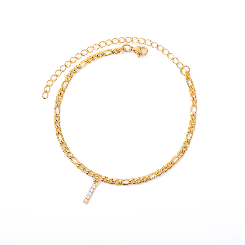 Cheville avec Initiale - Bracelet de cheville avec votre initiale
