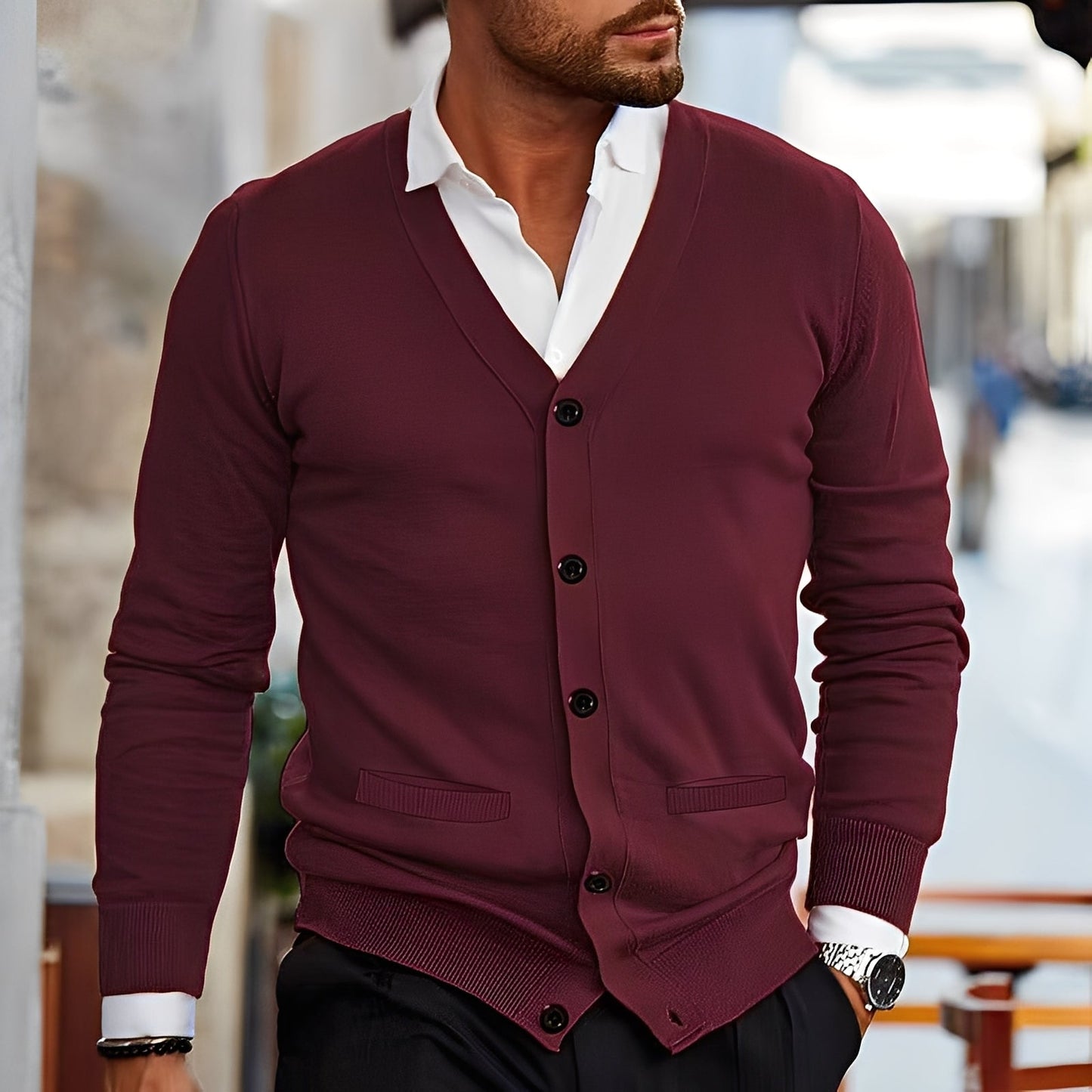 Terence - Pull classique avec poches pour hommes