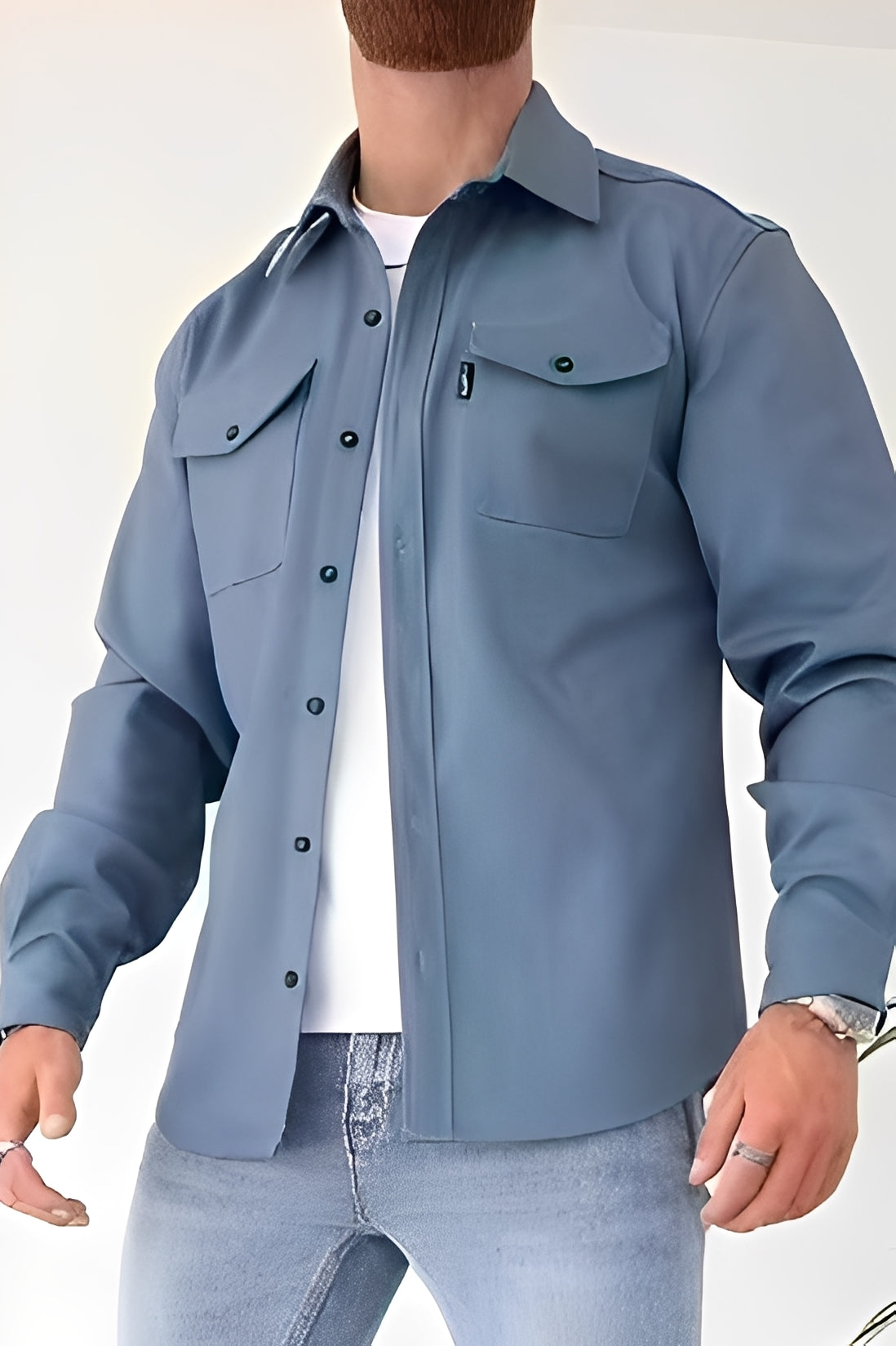 David - Chemise décontractée pour hommes avec poches