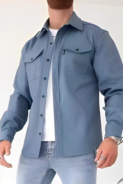David - Chemise décontractée pour hommes avec poches
