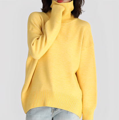 Nylah - Simple large turtleneck sweater for women
