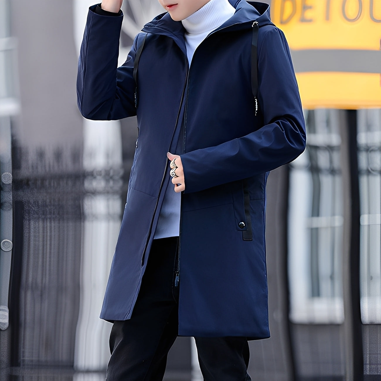 Derren - Veste légère et décontractée à capuche pour homme