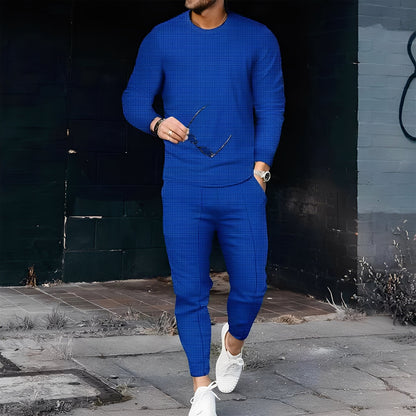 Dillan - Set Décontracté Slim-Fit pour Hommes en Tissu Gaufré