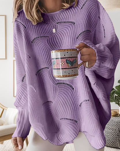 Kassandra - Pull féminin chic avec détails découpés