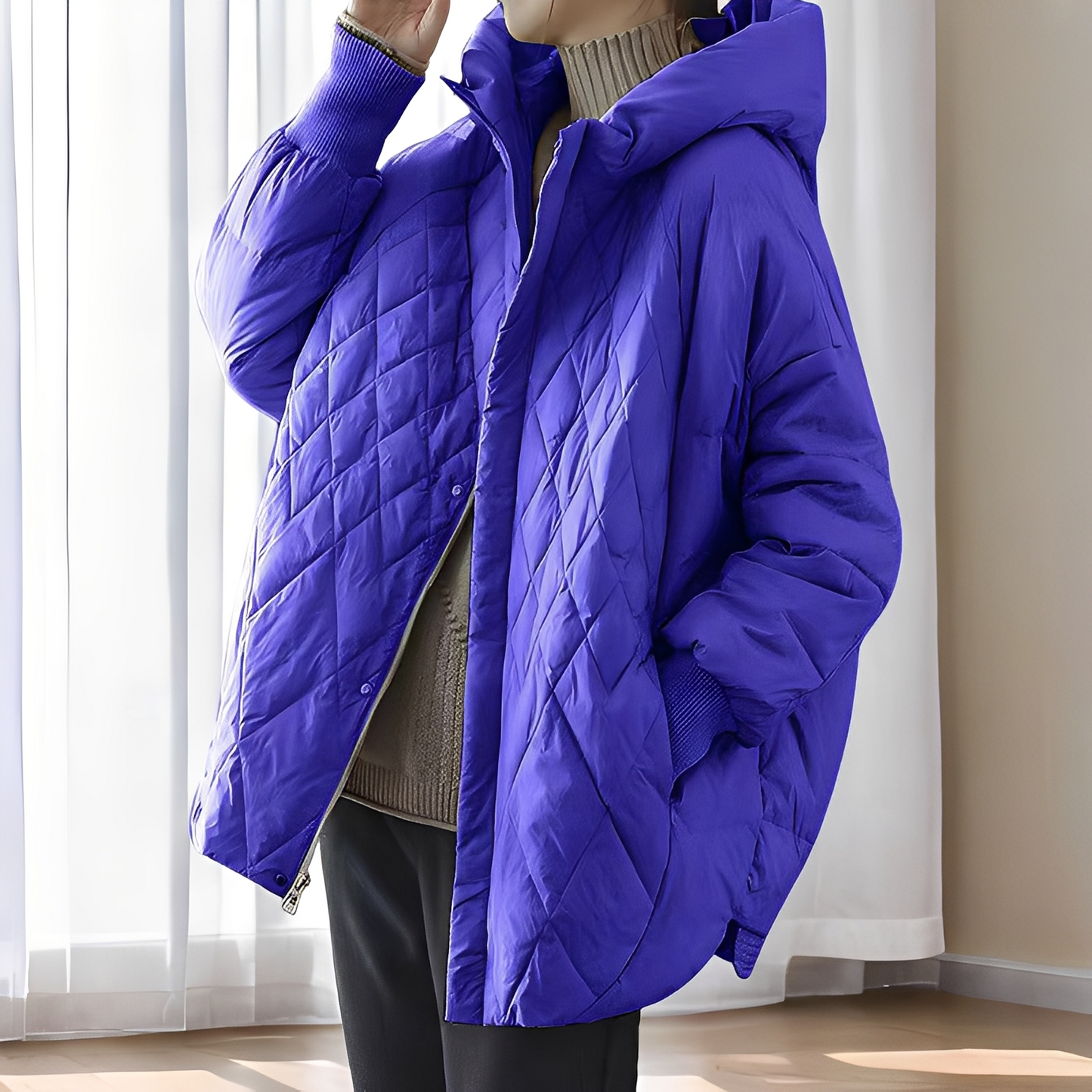 Abigail - Manteau d'hiver rembourré avec fermeture éclair pour femmes