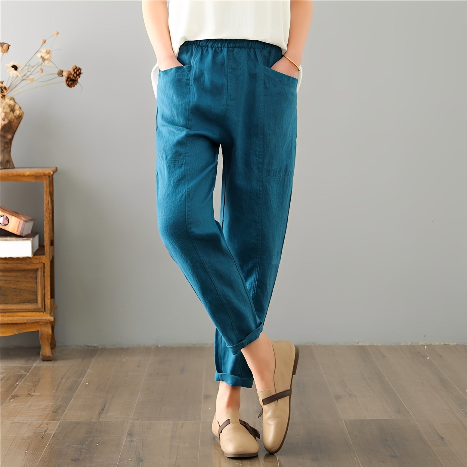 Gretchen - Pantalon de loisirs décontracté avec poches pour femmes