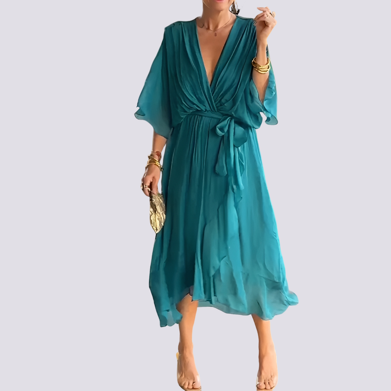 Jane - Robe Irrégulière avec Col en V