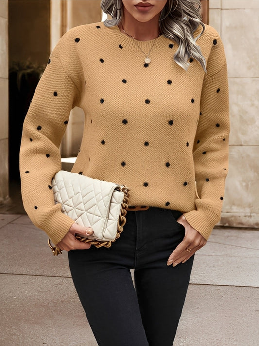 Karly - Fashionable polka dot sweater for women