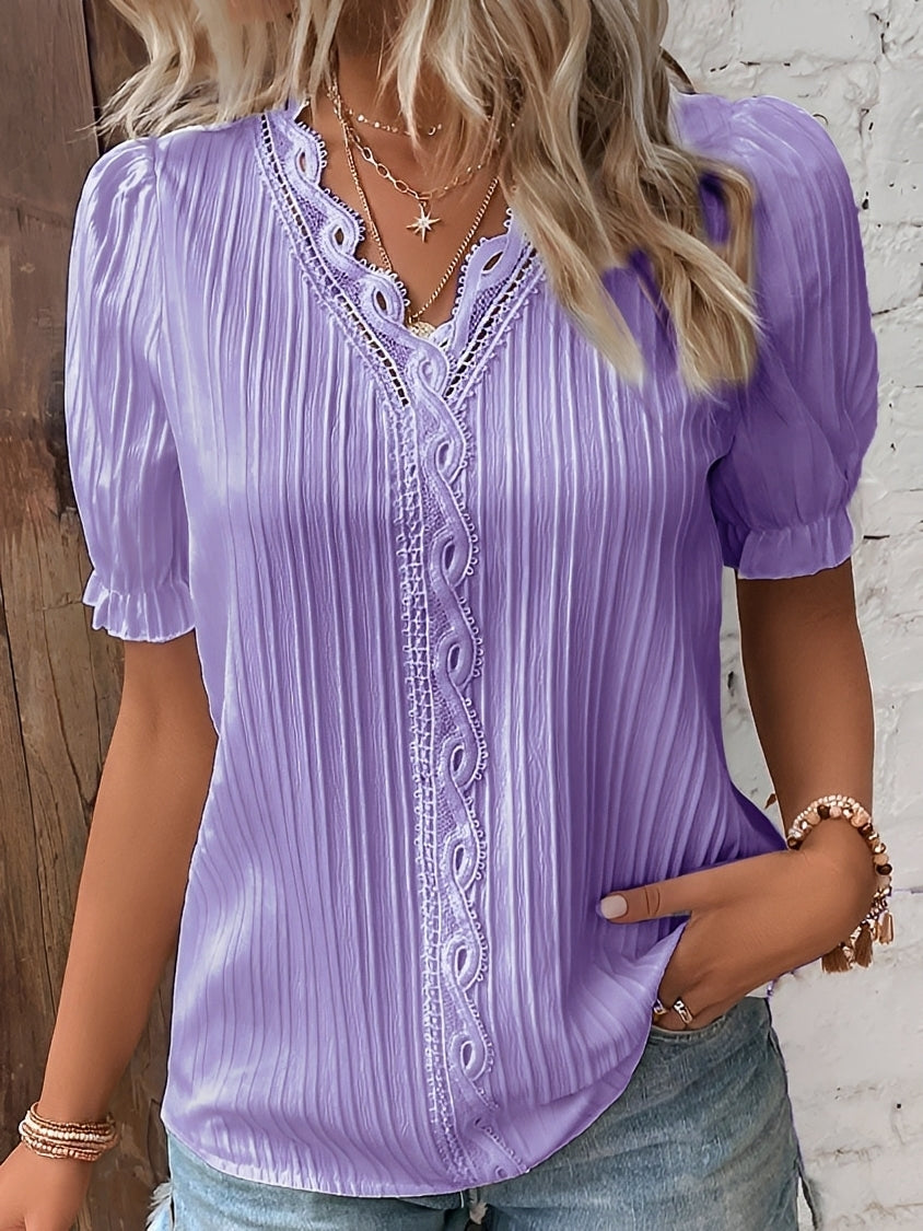 Kristina - Blouse élégante avec col en V pour femmes
