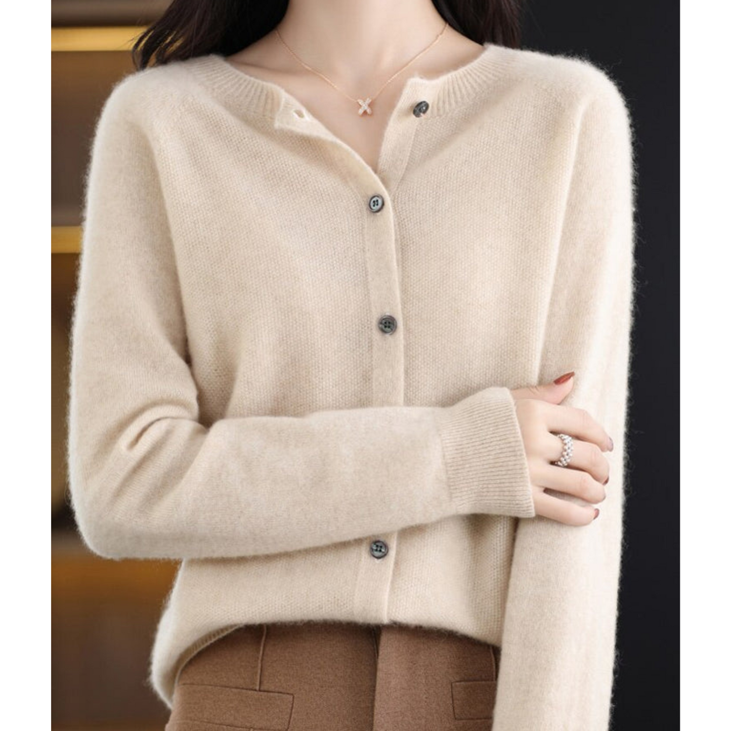 Ina - Pull col rond en cachemire