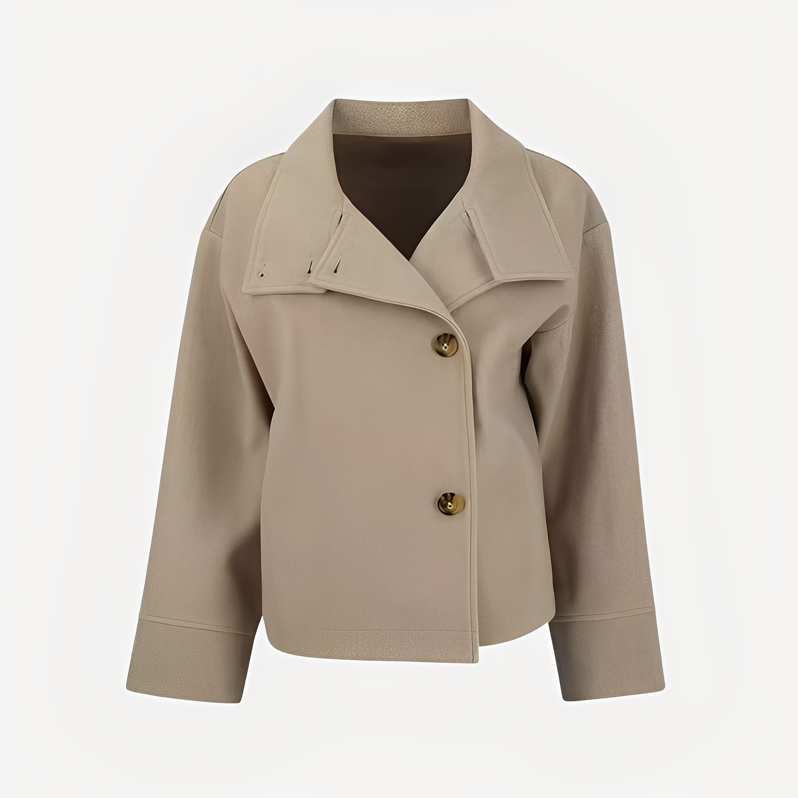 Carolyn - Élégant manteau en laine avec boutonnage simple pour femmes
