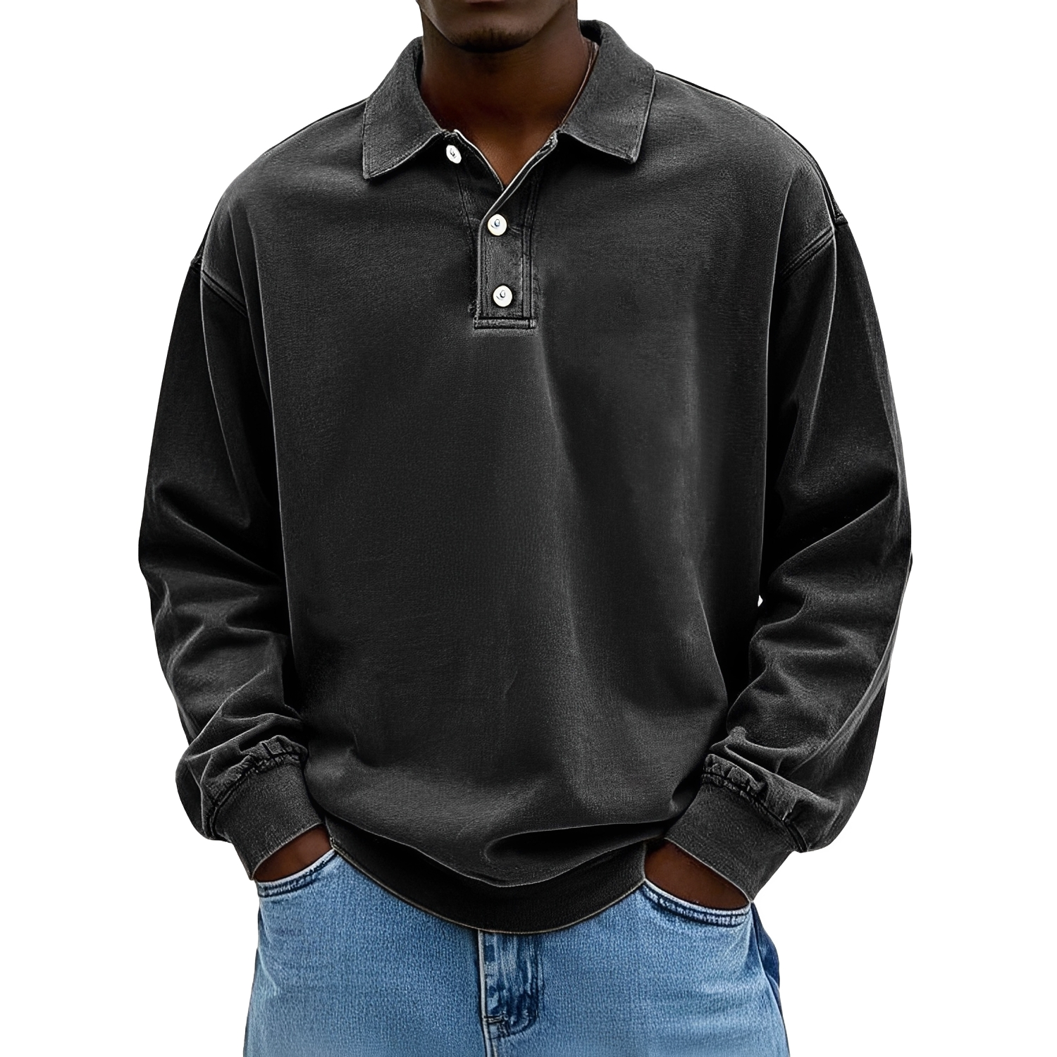 Caspian - Polo à manches longues pour hommes
