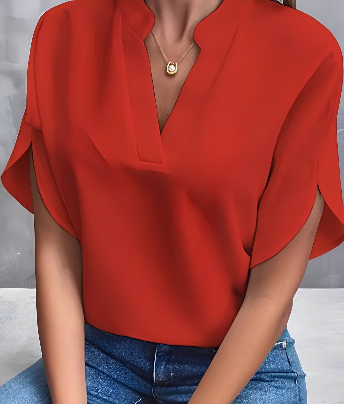 Chantelle - Chemisier femme à col en V et allure simple