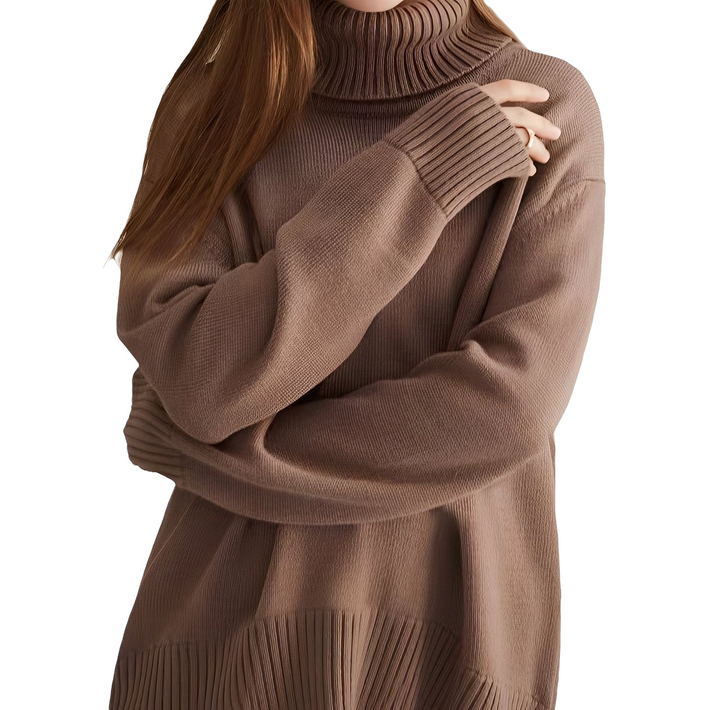 Lucinde - Oversized women's sweaters with turtleneck for winter
