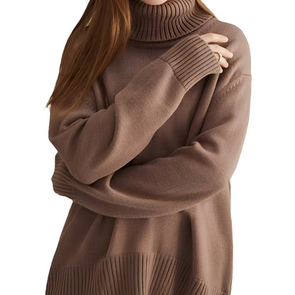 Lucinde - Oversized women's sweaters with turtleneck for winter