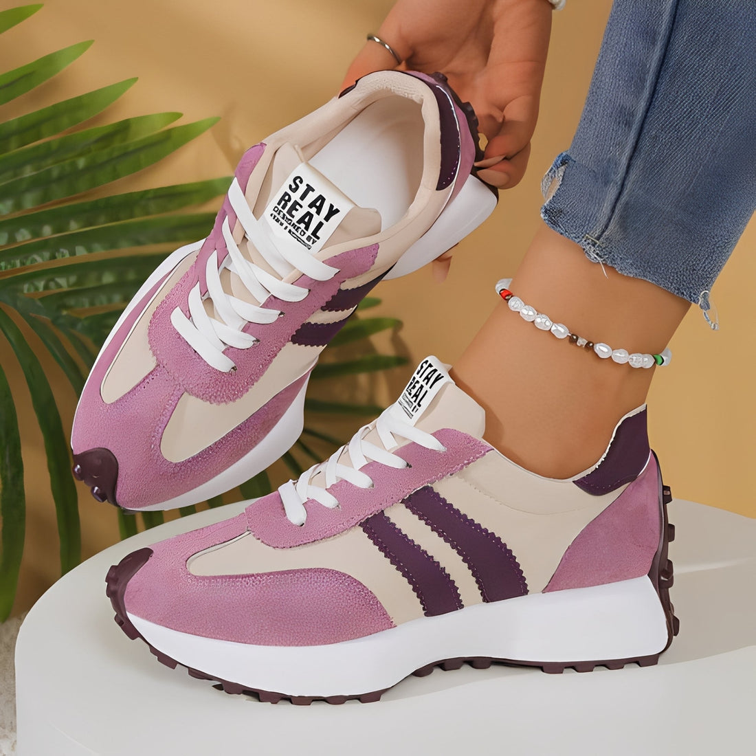 Lauren - Chaussures de loisir avec semelle épaisse pour femmes