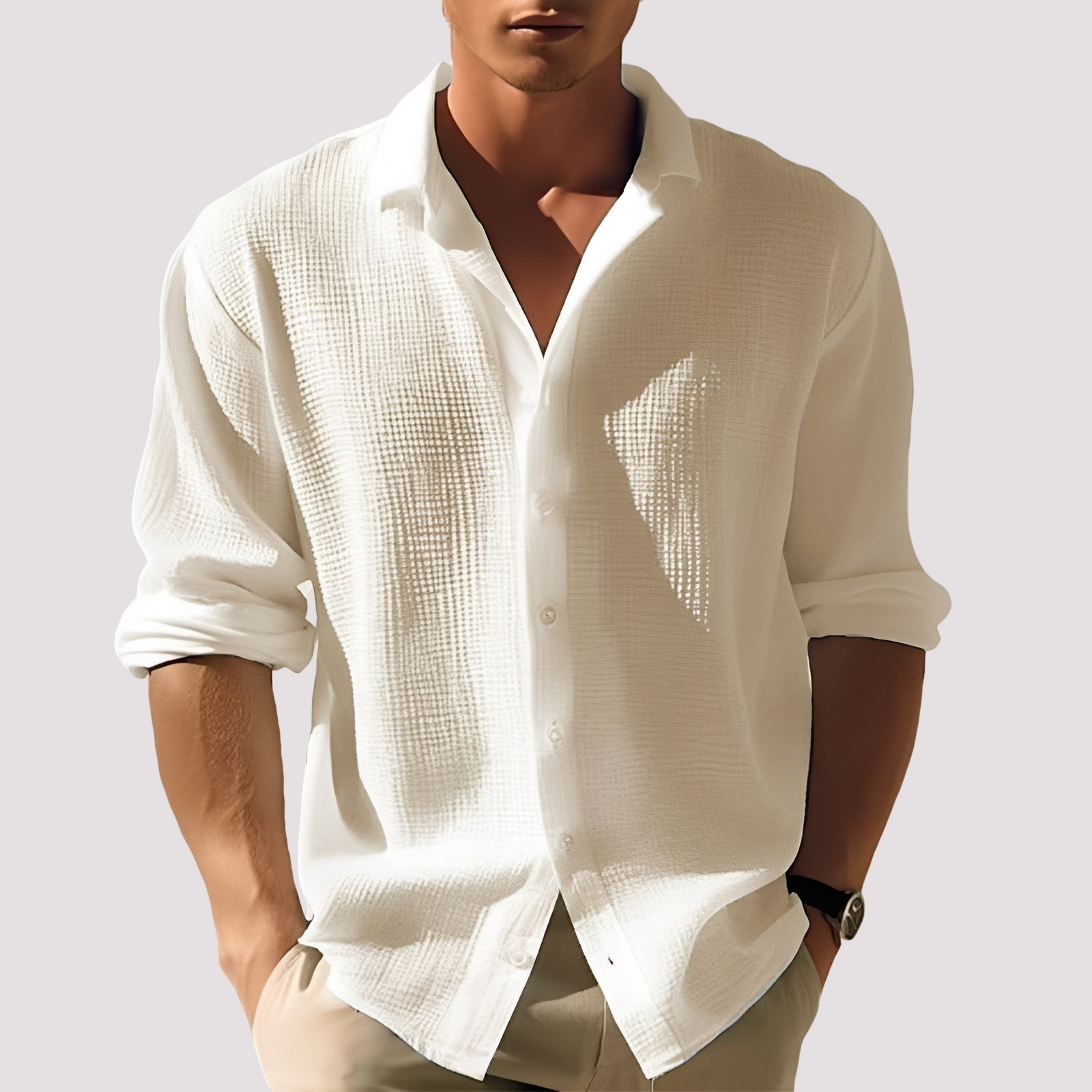 Ollie - Chemise confortable à boutons pour hommes