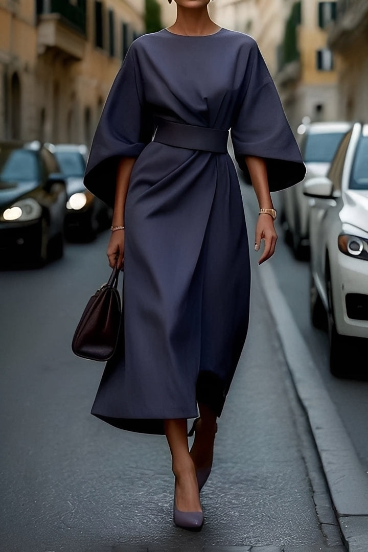 Elena - Robe large chic avec ceinture pour femmes