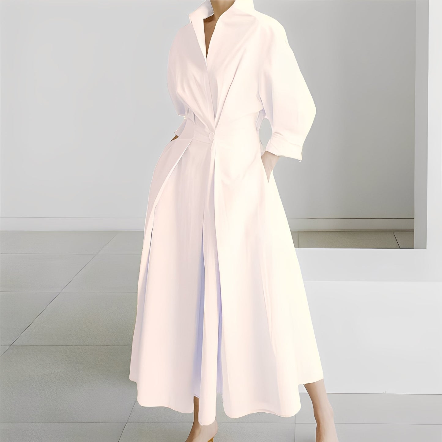 Lavina - Robe large à manches longues avec poches pour femmes