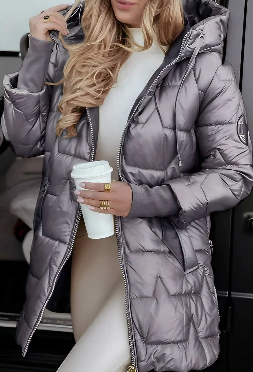 Georgina - Élégant manteau matelassé avec capuche pour femmes