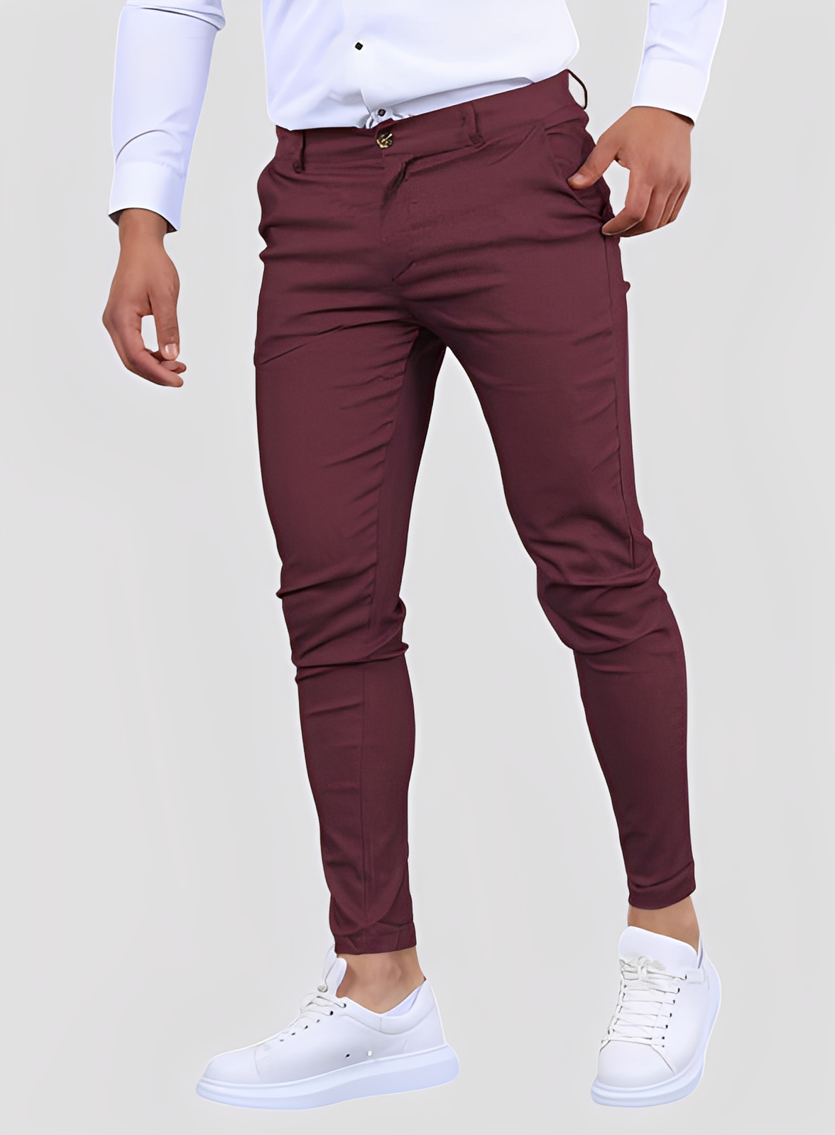Reynard - Pantalon ajusté formel et souple pour hommes