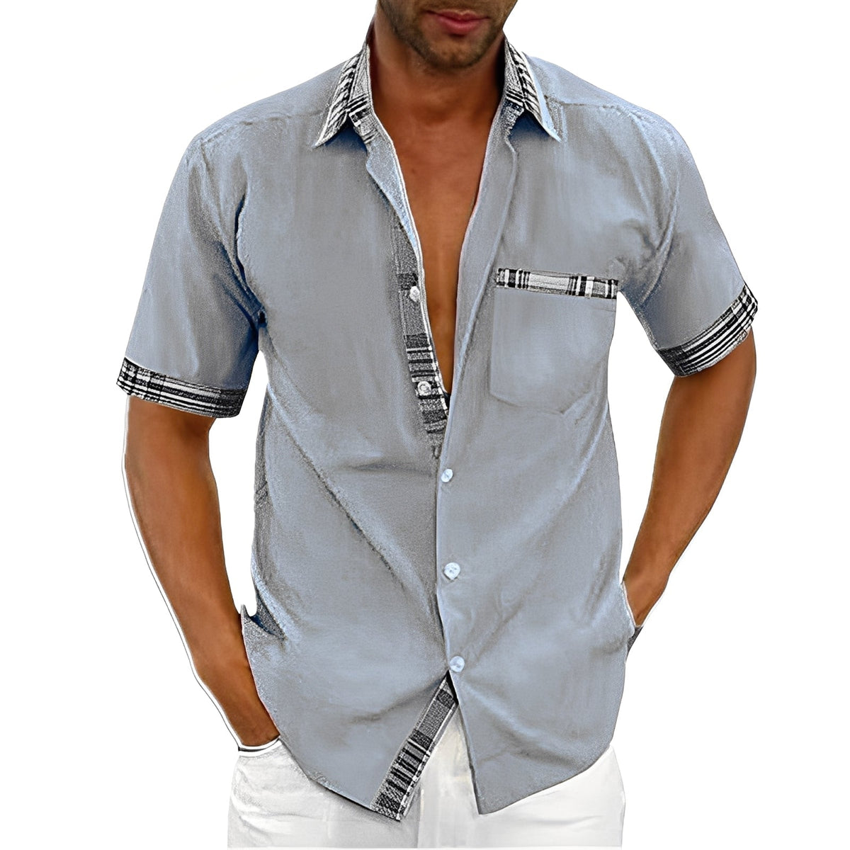 Marvin - Chemise décontractée à manches courtes pour hommes